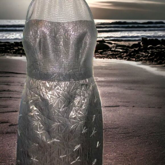 NWT Kay Unger phoebe Gold Dress - Picture 4 of 5